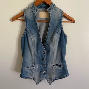 Calvin Klein cropped denim vest
